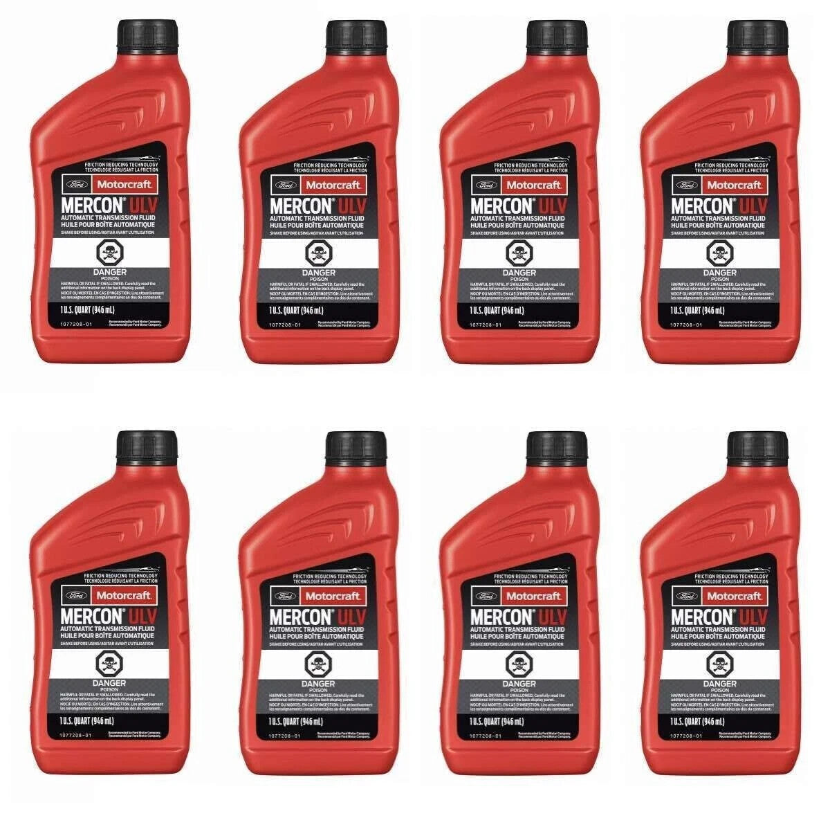 8 Quarts Auto. Trans. Fluid Genuine FORD Motorcraft XT12QULV MERCON ULV