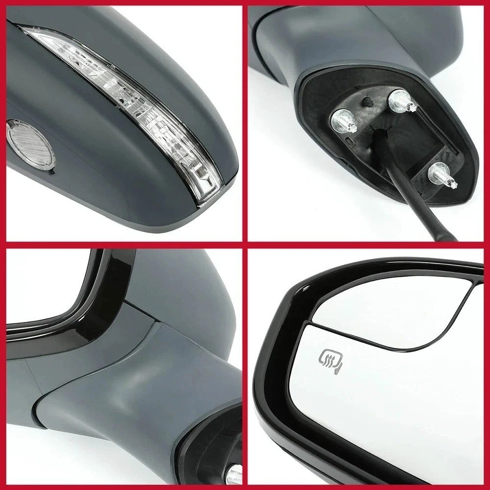 Power Mirror For Ford Fusion S SE 2013-2016 LH RH Manual Fold Heated Paintable