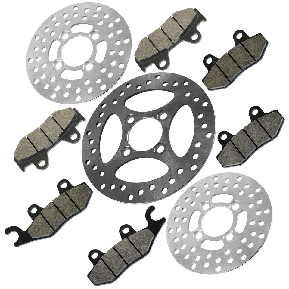 Front Rear Brake Disc Rotor W/Pad For Yamaha YFZ450 2006-2009 (Not For YFZ450R )