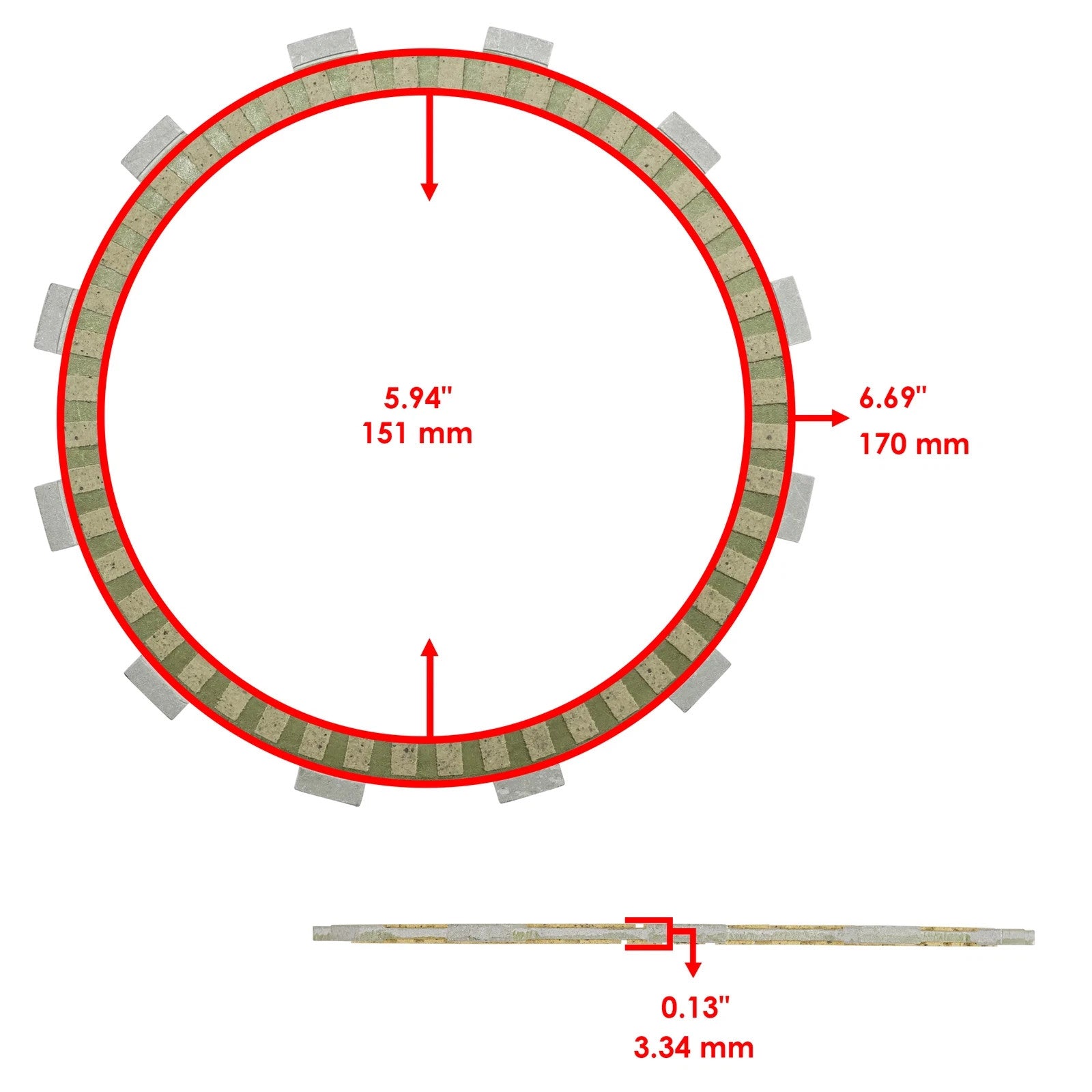 Clutch Friction Plates kit for Kawasaki Vulcan 1700 VN1700 Voyager ABS 2010-2023