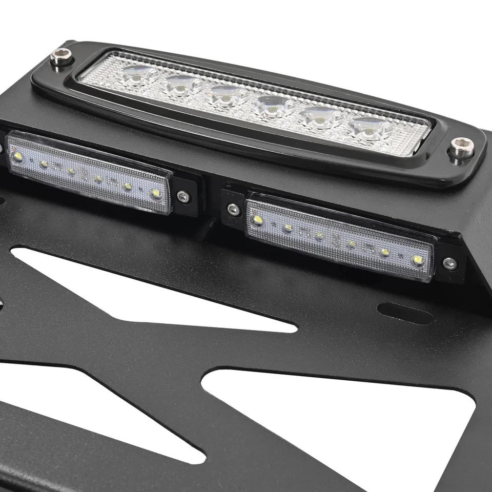 Fit Jeep Wrangler JK 07-18 Spare Tire Delete License Plate Bracket W/Brake Light