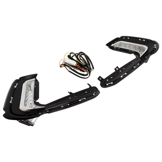 For Hyundai Elantra 2016-2018 LED Fog Lights Daytime Running Turn Signal Lights