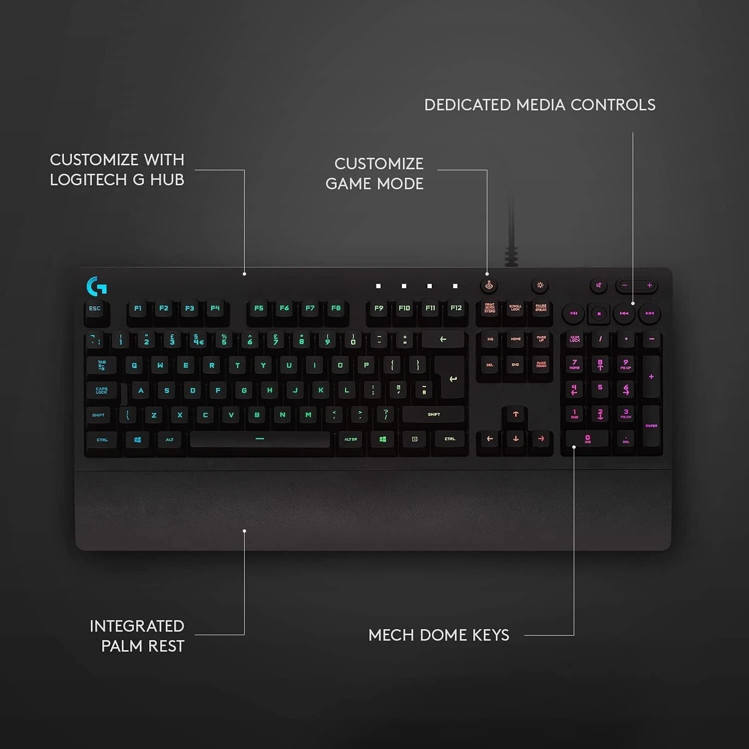 Logitech G213 Prodigy Gaming Keyboard - Black 920-008083