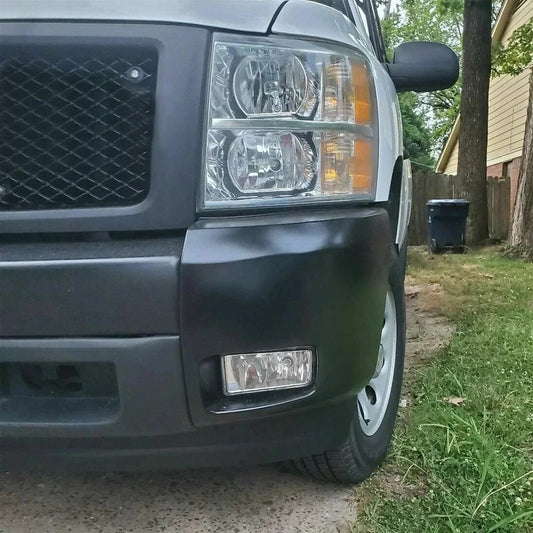 Bumper End Caps Set For 2007-2013 Chevy Silverado 1500 Fog Light Holes Front