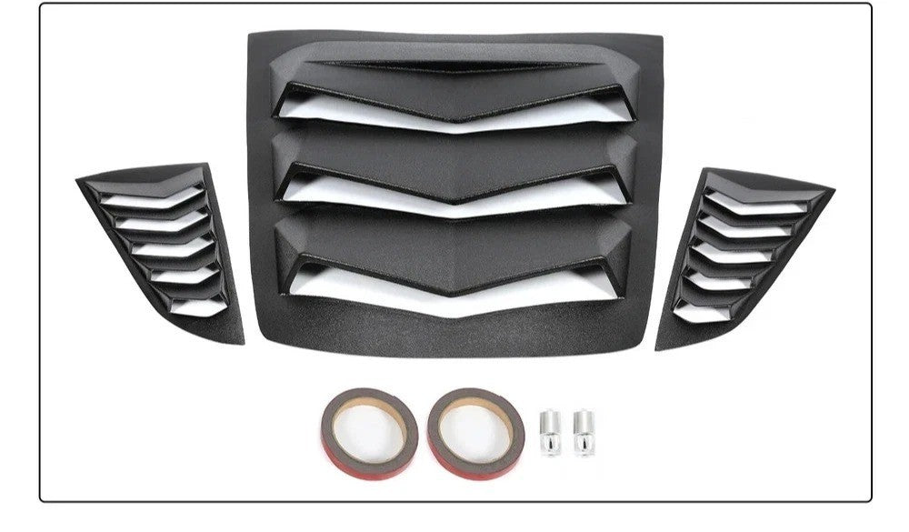 Rear+Side Window Louver Sun Shade Cover For C7 Corvette Z51 Z06 ZR1 2014-2019