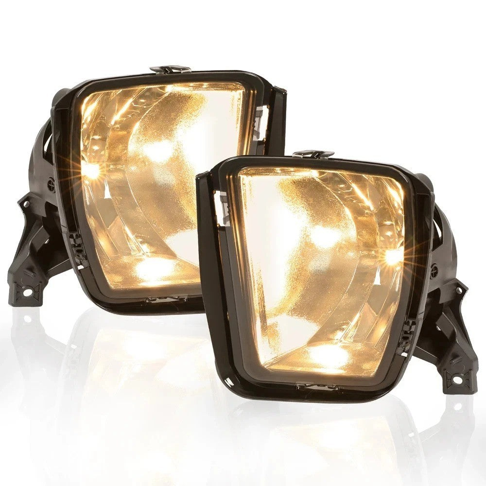 Fog Lights Driving Bumper Lamps W/Bulbs Left+Right For Dodge Ram 1500 2013-2018