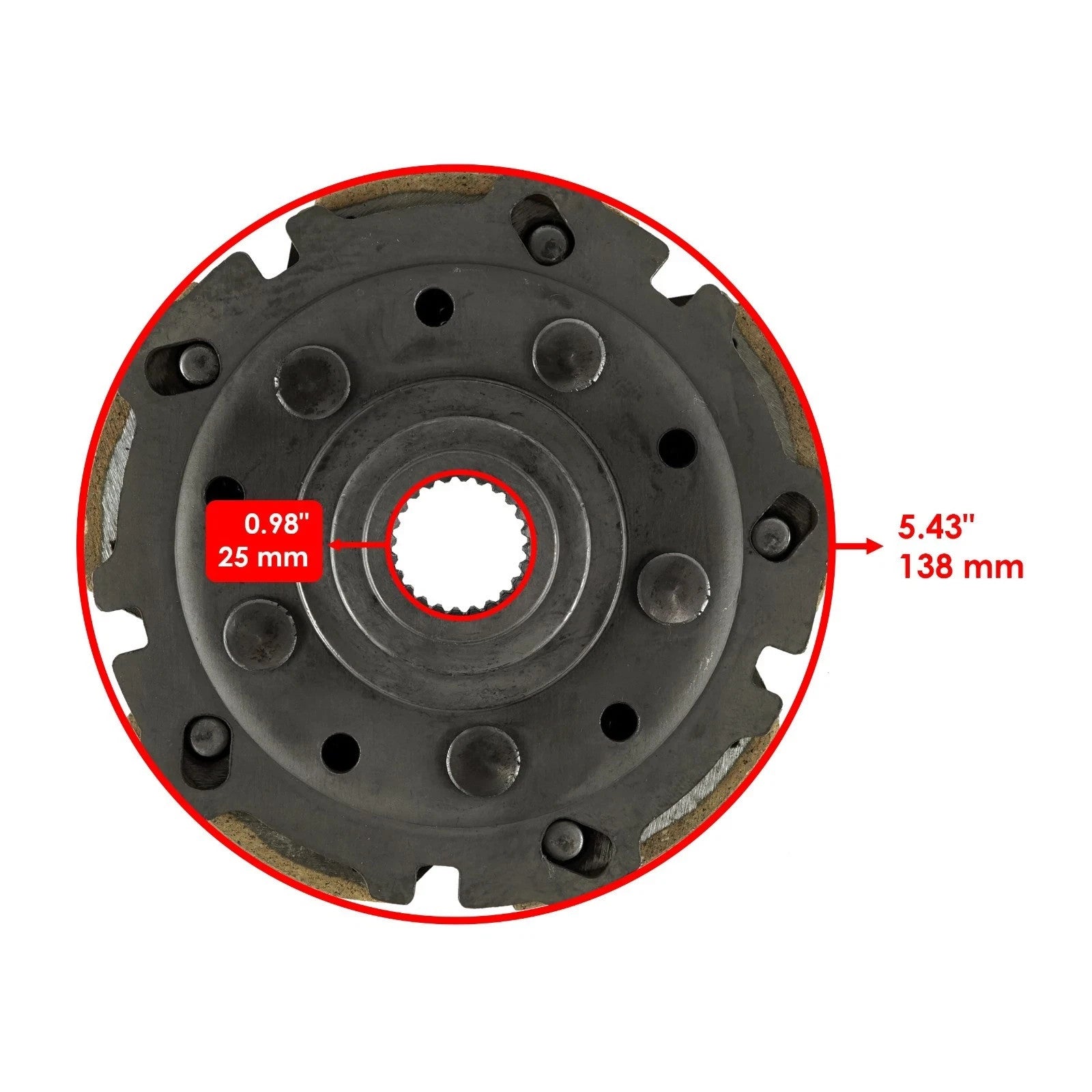Caltric Wet Clutch Housing Kit For Arctic Cat 700 GT LTD TBX TRV 2009-2015