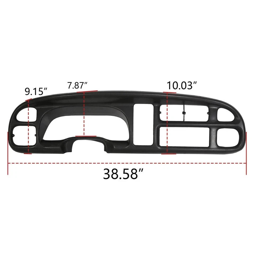 For 98-02 Dodge Ram 1500 2500 3500 Instrument Panel Dash Face Surround Bezel