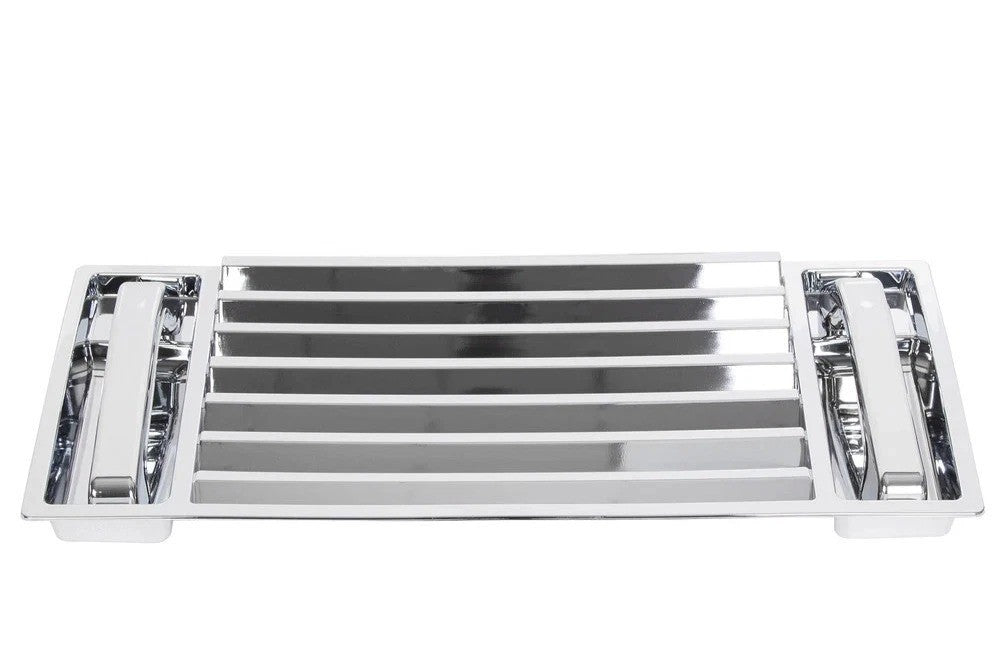 Chrome  Hood Deck Vent Cover W/ Aluminum Handle Covers Fits 2003-2009 Hummer H2