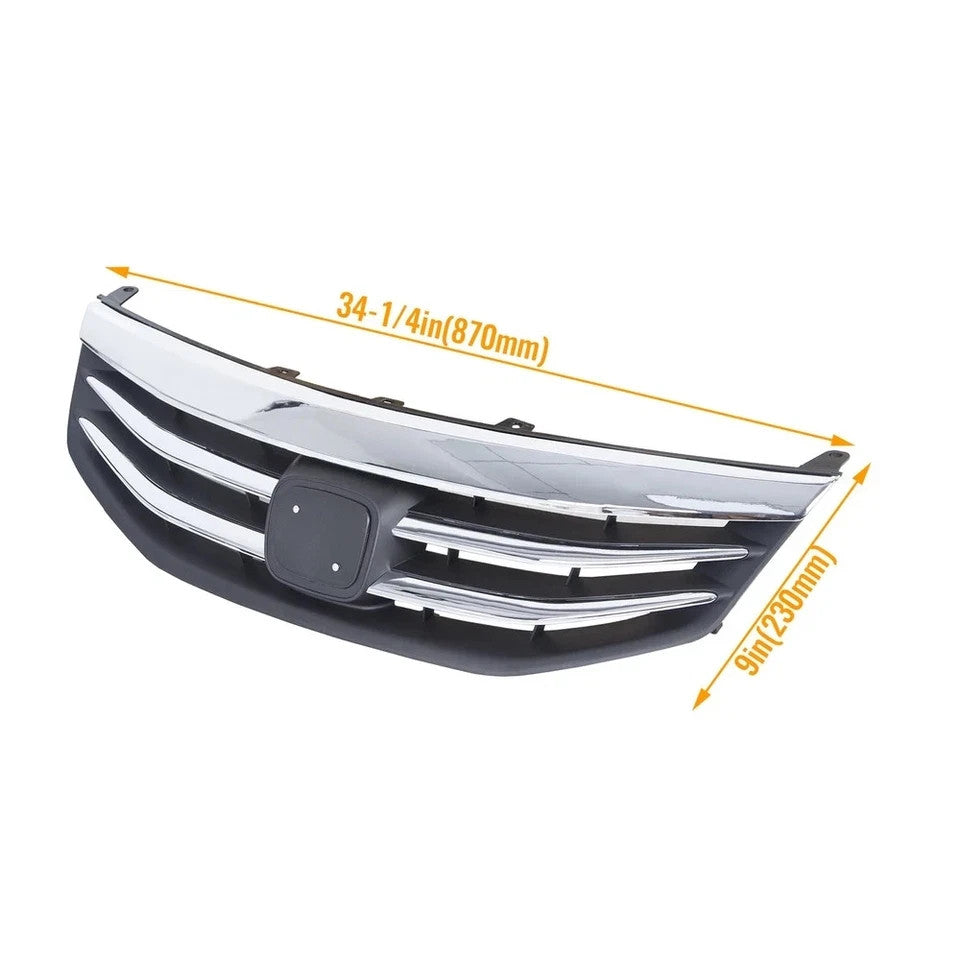 For Honda Accord 2011-2012 Radiator Bumper Grille Front Upper Chrome Grill