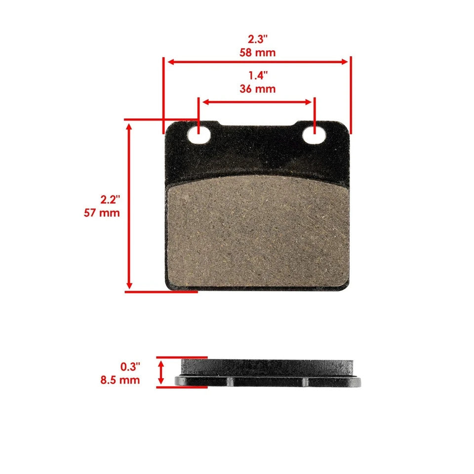 Front Brake Pads & Rear Brake Shoes for Suzuki VS750GLP Intruder 750 1988-1991