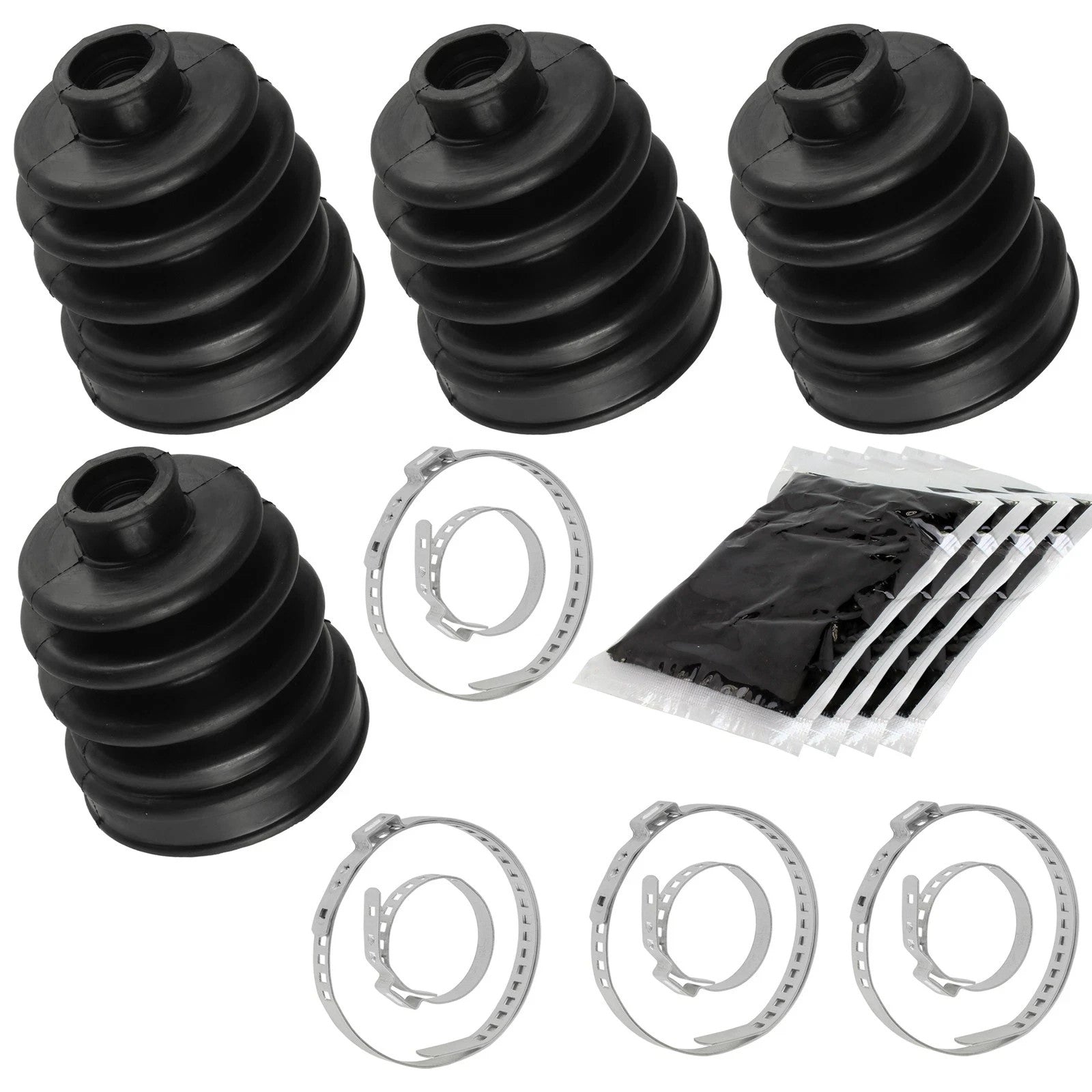 2 Rear Axle Inner Outer CV Boot Kit for Polaris Sportsman 300 400 4X4 2008-2010