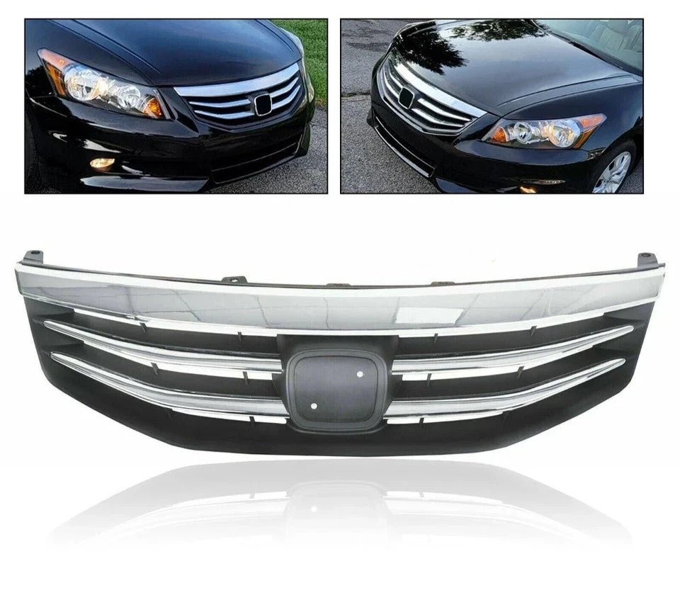 For Honda Accord 2011-2012 Radiator Bumper Grille Front Upper Chrome Grill