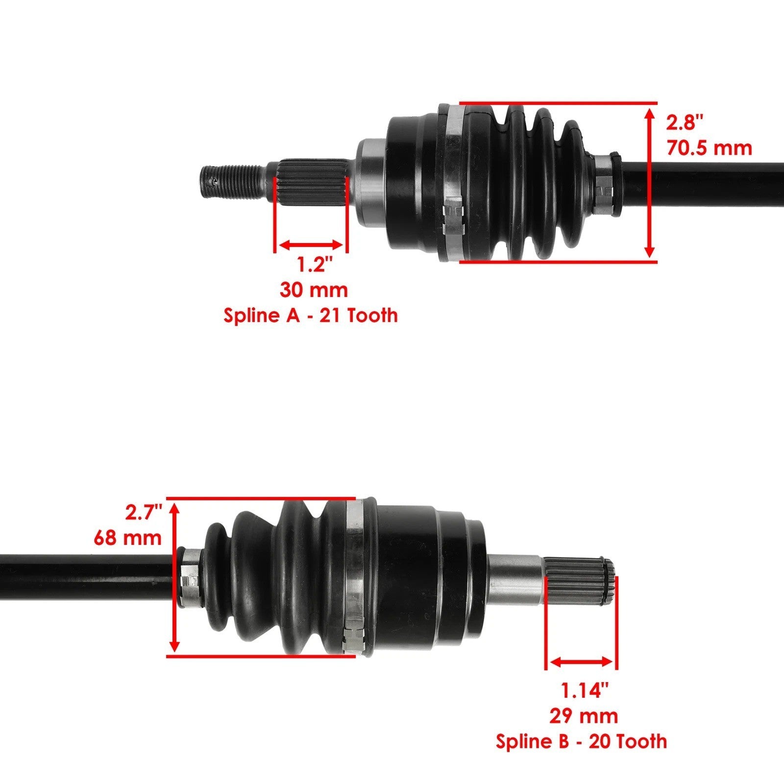 Front Left Right CV Joint Axle For Honda TRX500FM Foreman 500 4X4 S 2005-2013