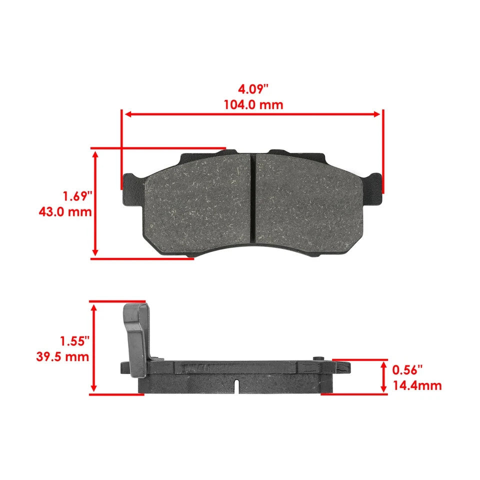 Front And Rear Brake Pads For Honda FourTrax Foreman Rubicon 500 520 2015-2024