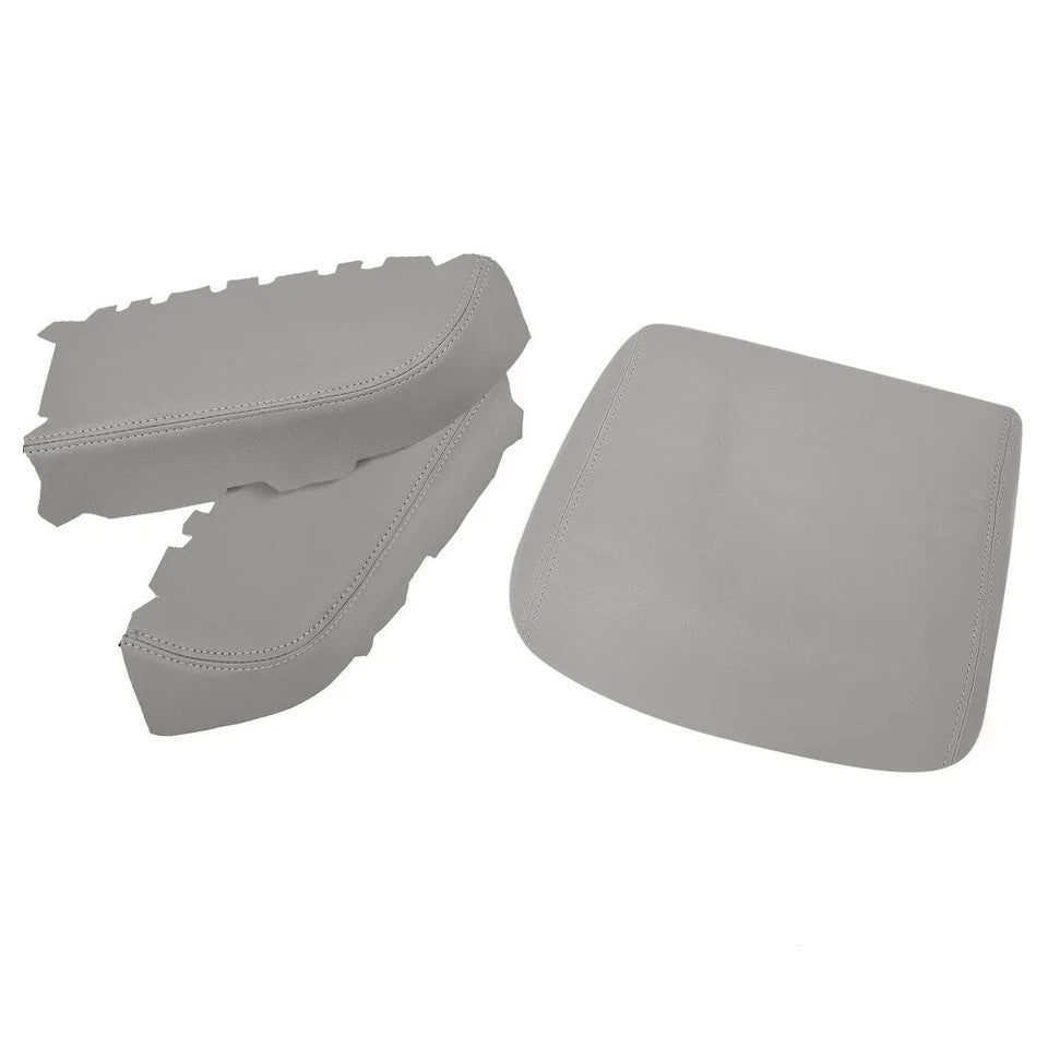 For Honda Pilot 2009-2015 Front Door Armrest & Center Console Lid Cover Leather
