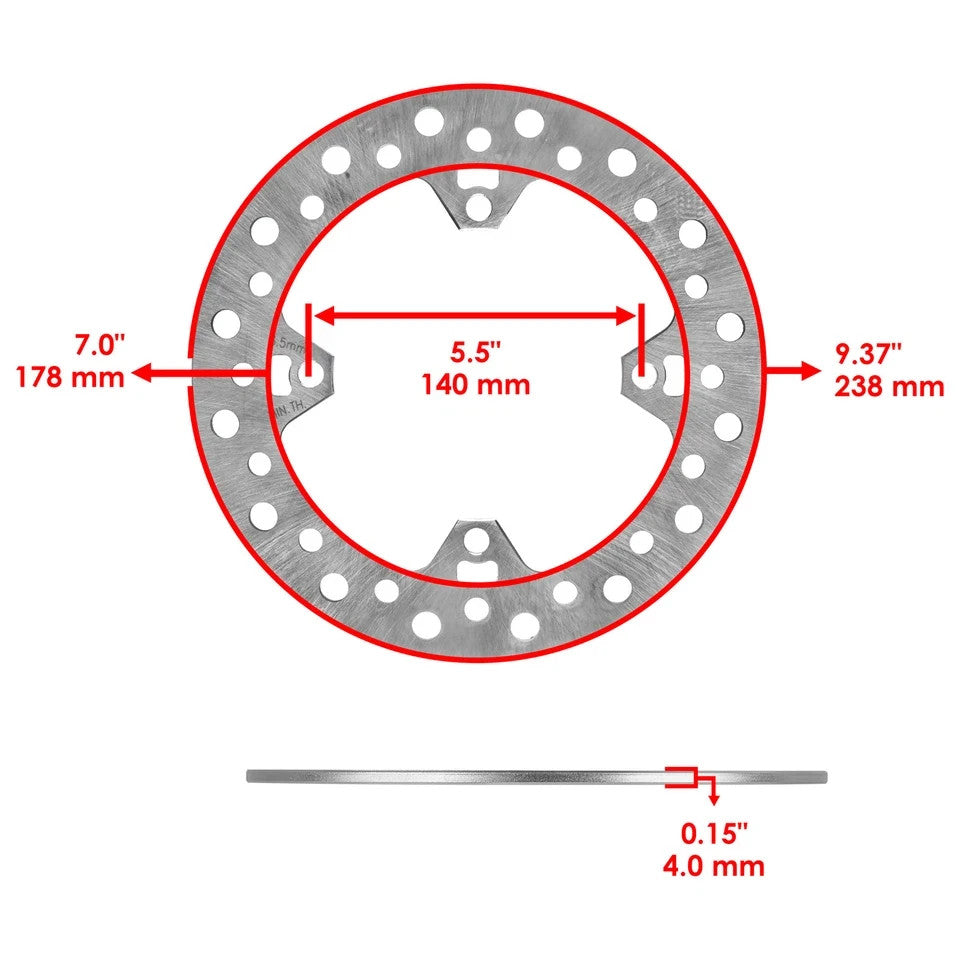 Rear Brake Disc Rotor for Honda CRF250R CRF250X 2004 2005 2006 2007