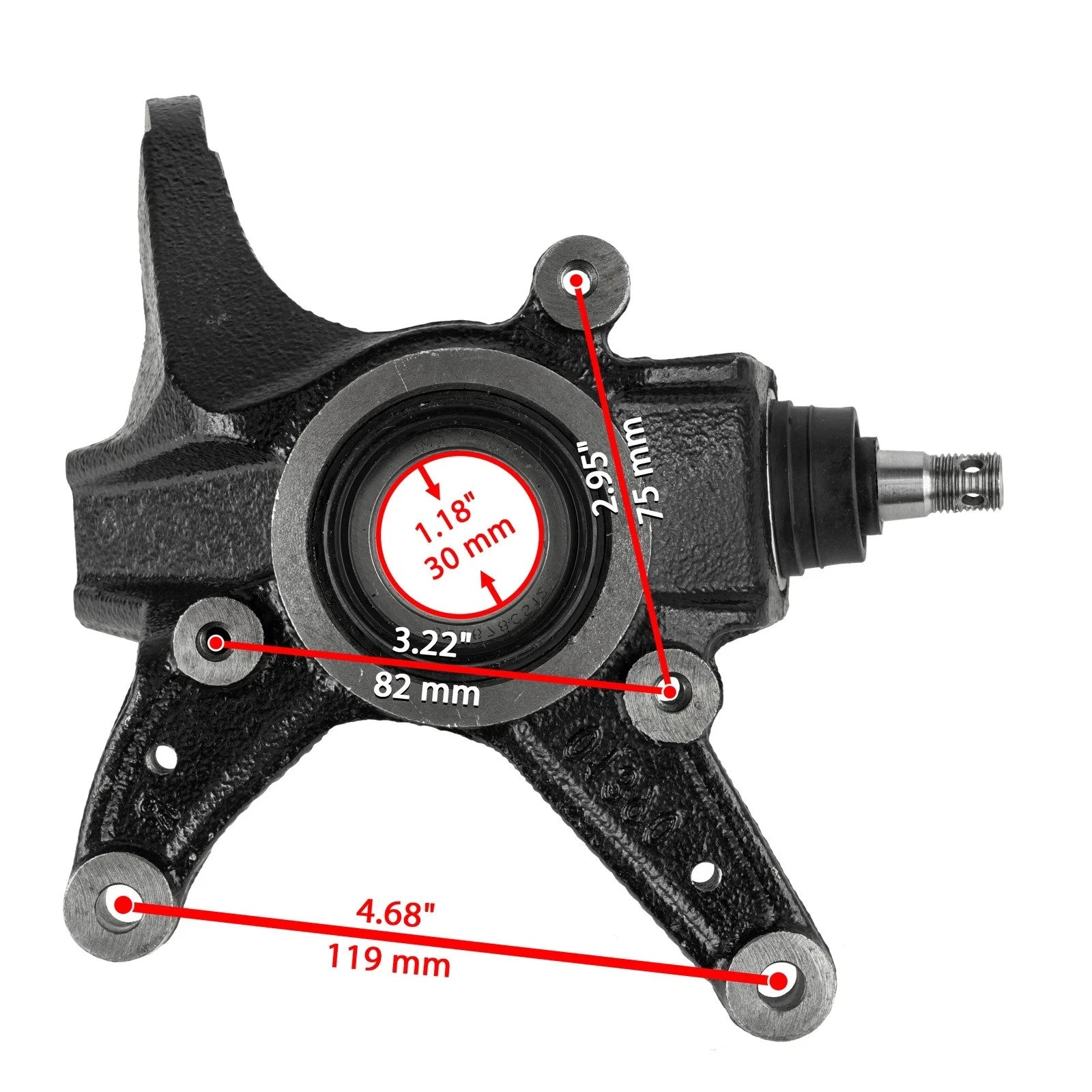 Front Left Right Steering Wheel Knuckle For Honda TRX420FE Rancher 420 ES 07-13