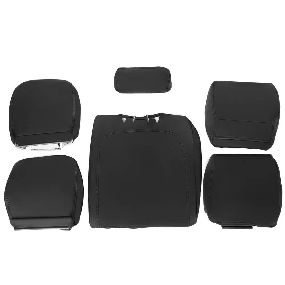 Black Front & Rear Seat Covers For 2013-2018 Ram 1500 2500 3500 Crew Cab 14PCS
