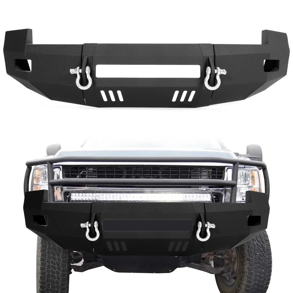 HECASA For 2007-10 Chevrolet Silverado 2500 3500 HD Steel Armor Front Bumper