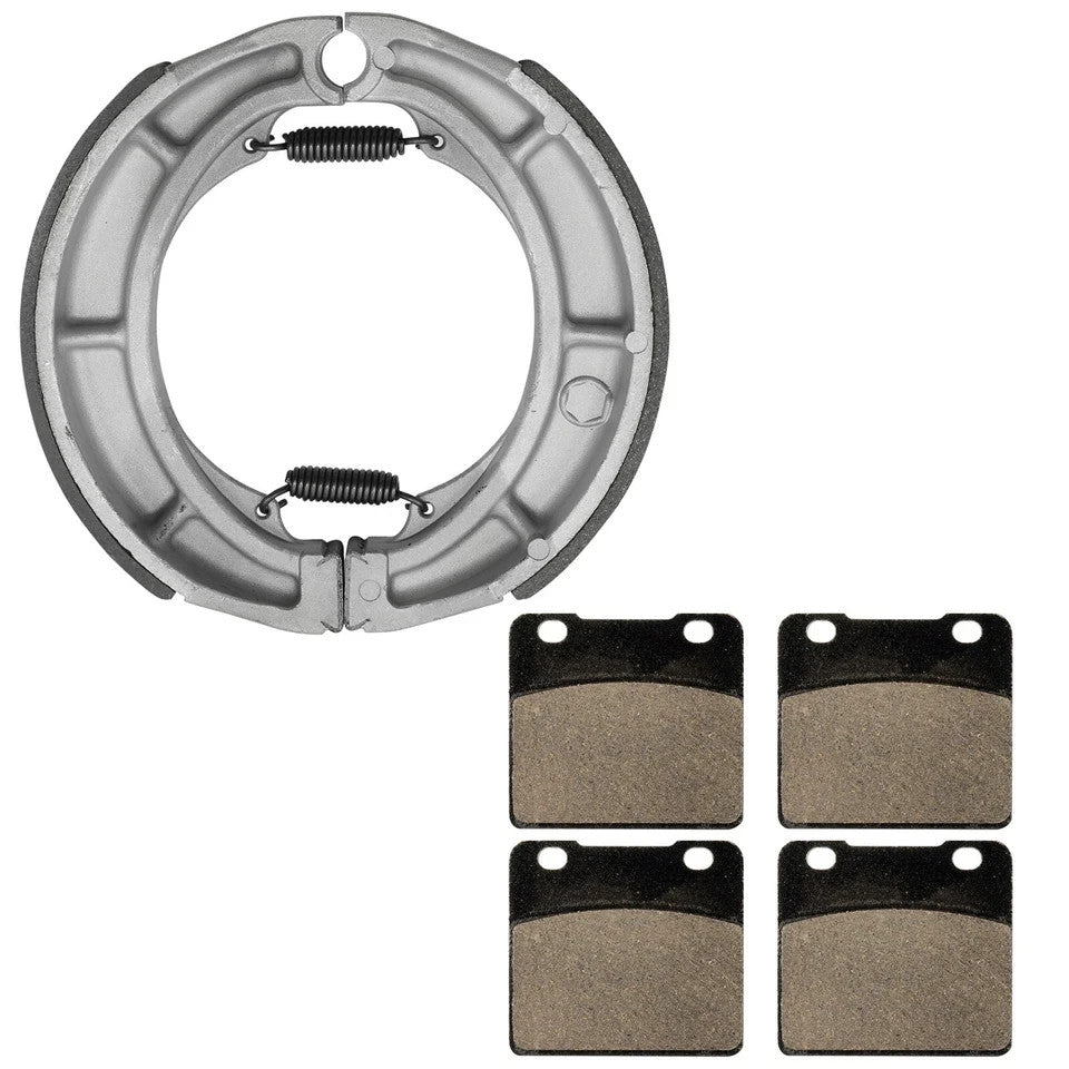 Front Brake Pads & Rear Brake Shoes for Suzuki VS750GLP Intruder 750 1988-1991