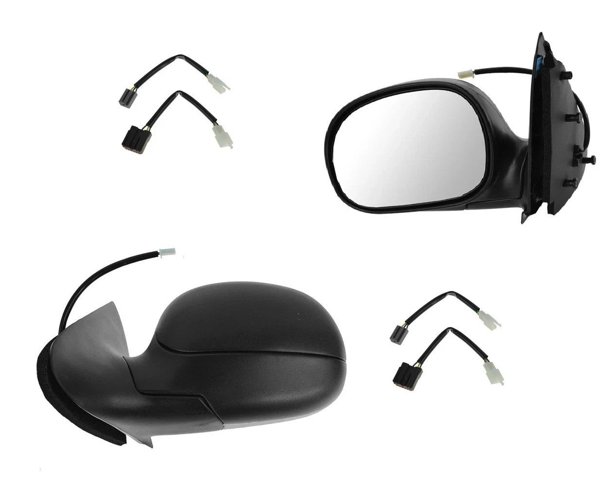 Mirror Side View Power Textured Black LH RH Pair Set for Ford F150 F250