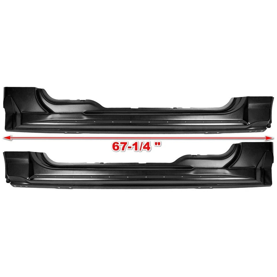 HECASA For 04-08 Ford F-150 F150 Truck Outer Rocker Panels 2dr Standard Cab Set