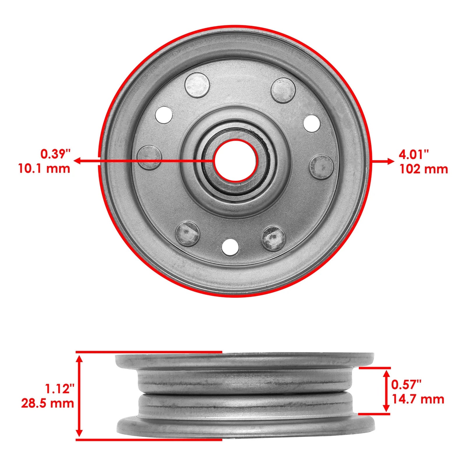 164090 48" 60" 72" Deck Idler Pulley For King Kutter RFM-48 RFM-60 RFM-72