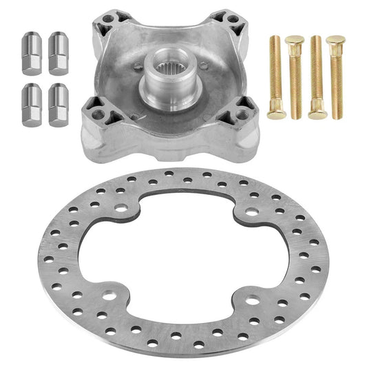 Caltric Front Wheel Hub & Brake Disc Rotor Kit for Polaris RZR 800 2008-2014