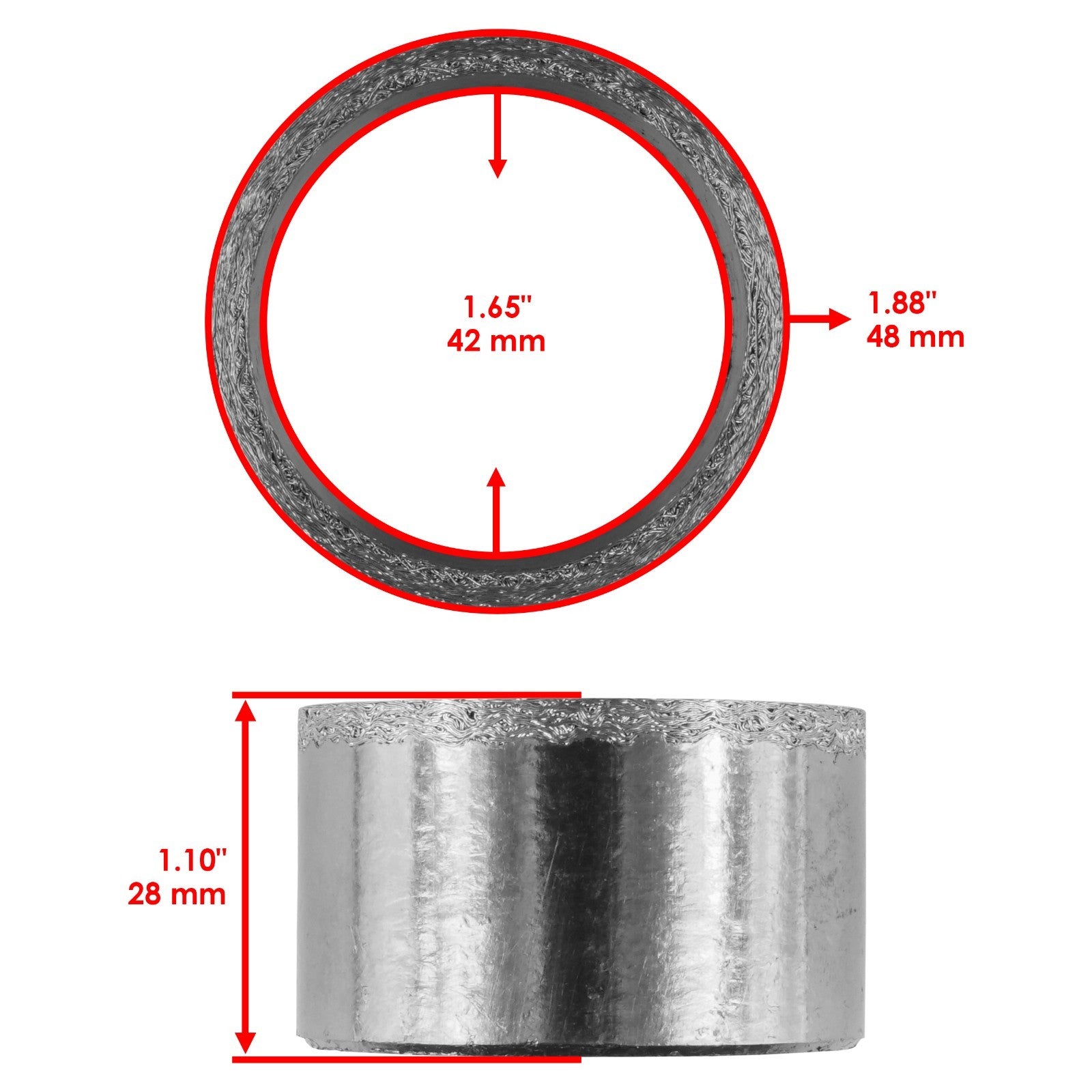 Muffler Gasket For Suzuki QuadRacer 450 LT-R450 LTR 450 2X4 2006-2009