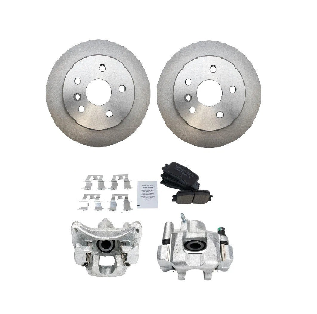 Rear Brake Calipers Ceramic Pads & Rotors Fits 2001-2003 Toyota Highlander