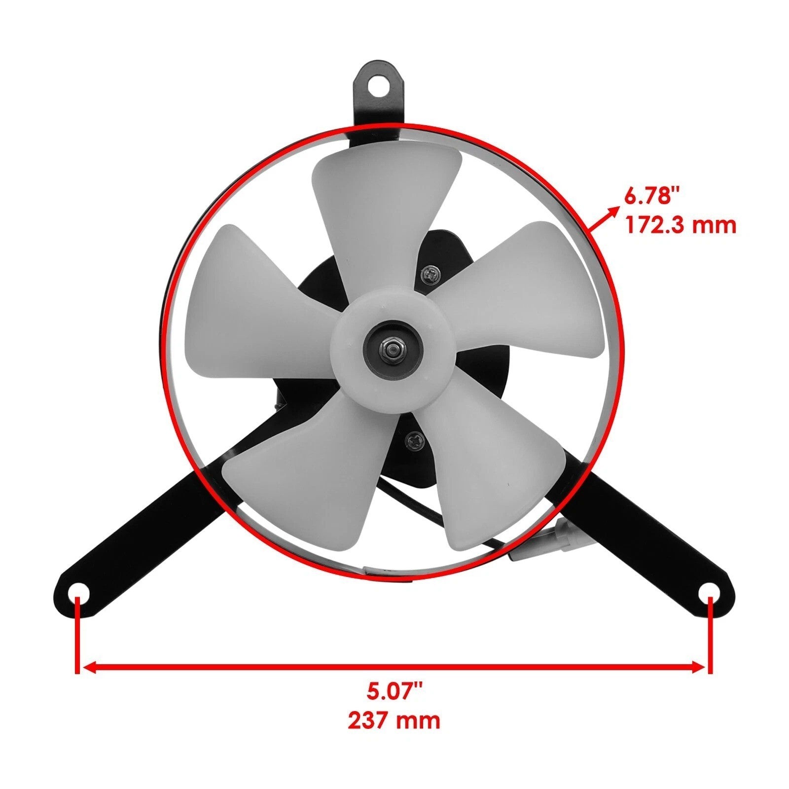 Caltric Radiator Fan for Yamaha Raptor 700R YFM700R 2006-2012 1S3-12405-00-00