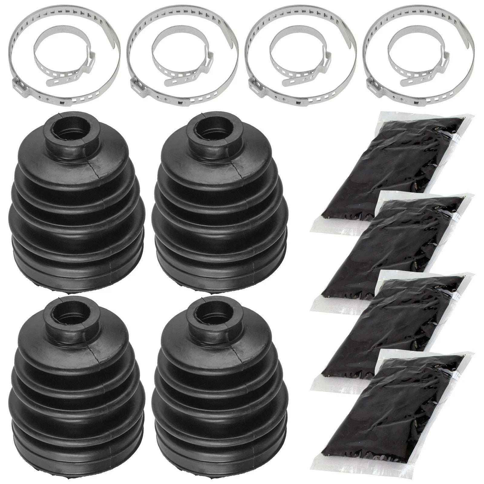 2 Rear Axle Inner Outer CV Boot Kit for Polaris Ranger 800 EFI Midsize 2013 2014