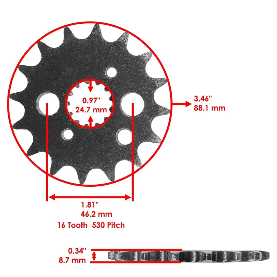 Drive Chain & Sprockets Kit for Kawasaki ZX900B Ninja ZX9R 1994 1995 1996 1997