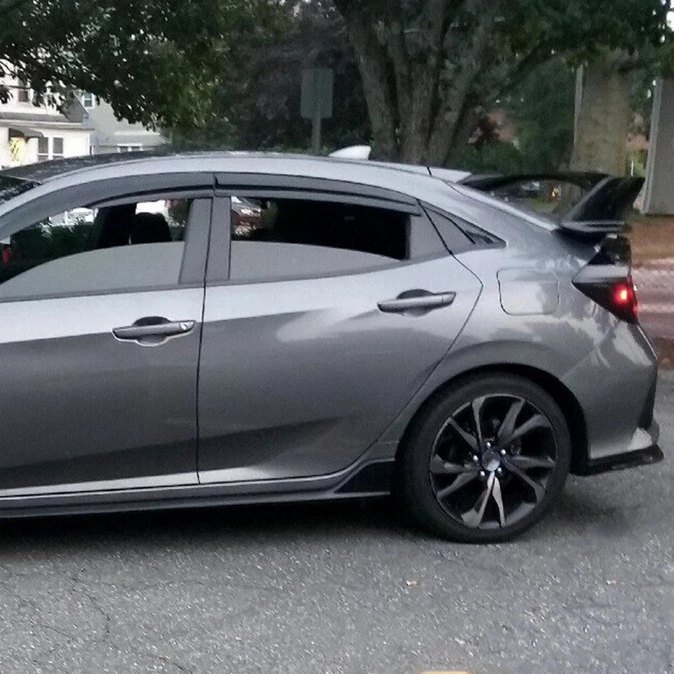 For 2016-2021 2017 Honda Civic Hatchback Type-R Rear Trunk Spoiler Matte Black