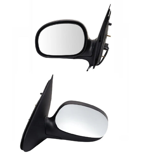 Power Mirror Black & Chrome LH Left Driver Side for 98-02 Expedition Navigator