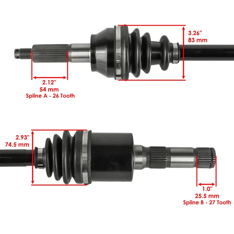 Caltric Rear Axle for Polaris Ranger 900 Diesel 2011-2014 Left and Right