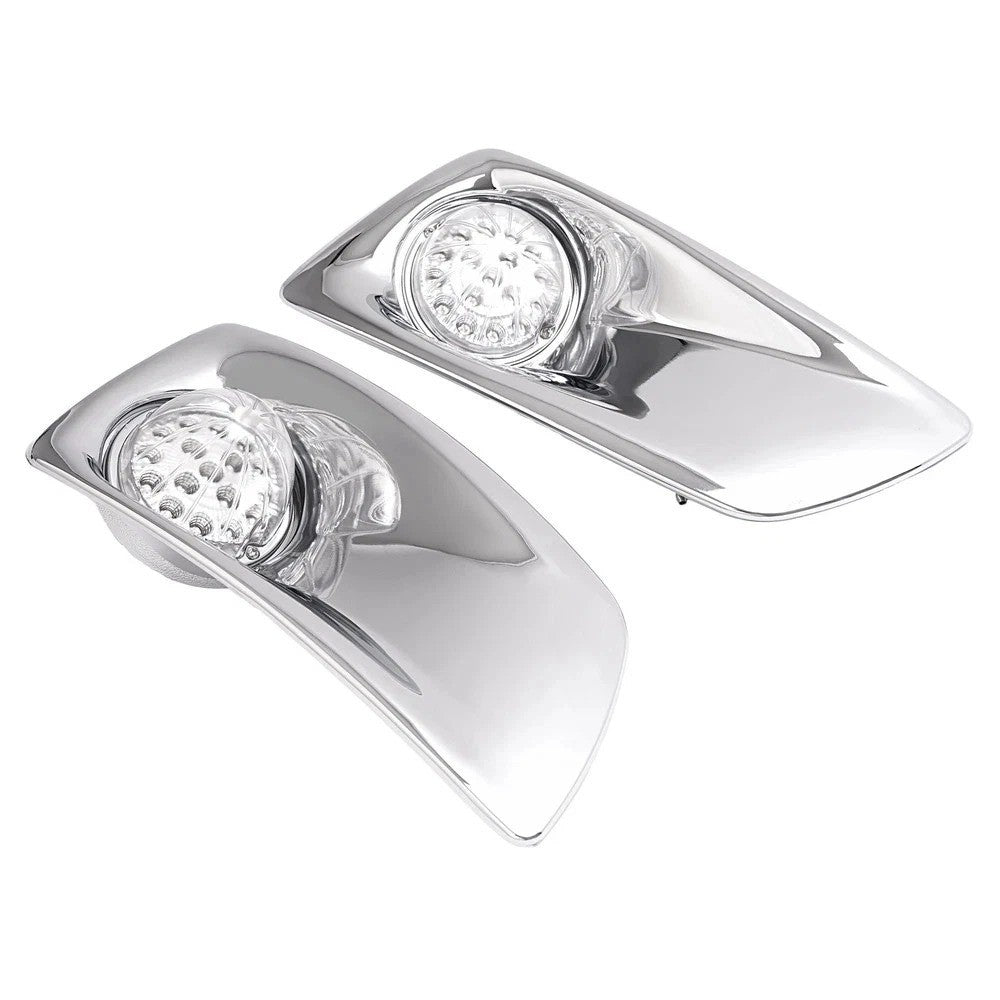 HECASA For Kenworth T660 2007-2017 LED Fog Light & Chrome Bezel Left & Right