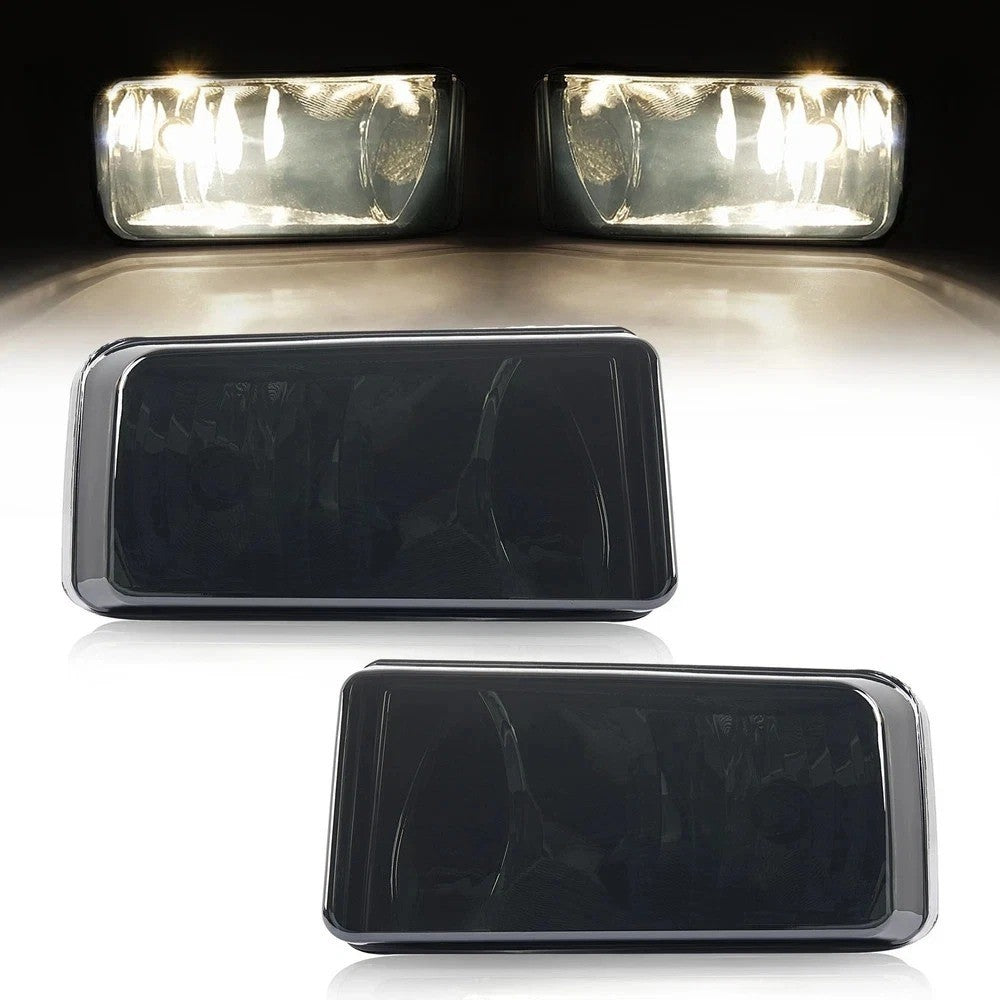 Smoke Bumper Fog Lights Lamps For 2007-2015 Chevy Silverado 2500HD 3500HD Tahoe