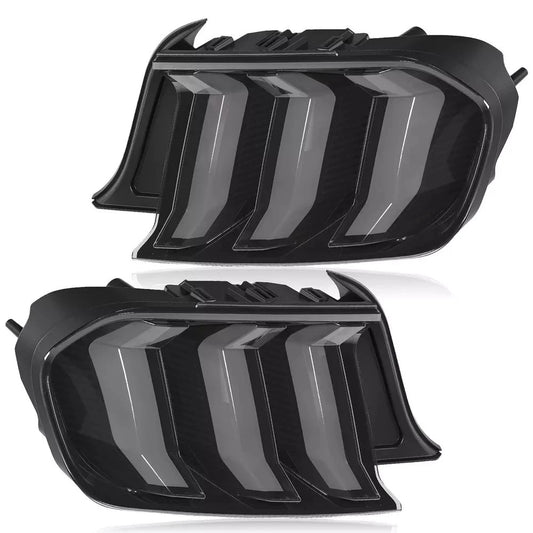 Smoke Lens Fit Ford Mustang 2015-2023 Full LED Sequential Tail Lights Left+Right