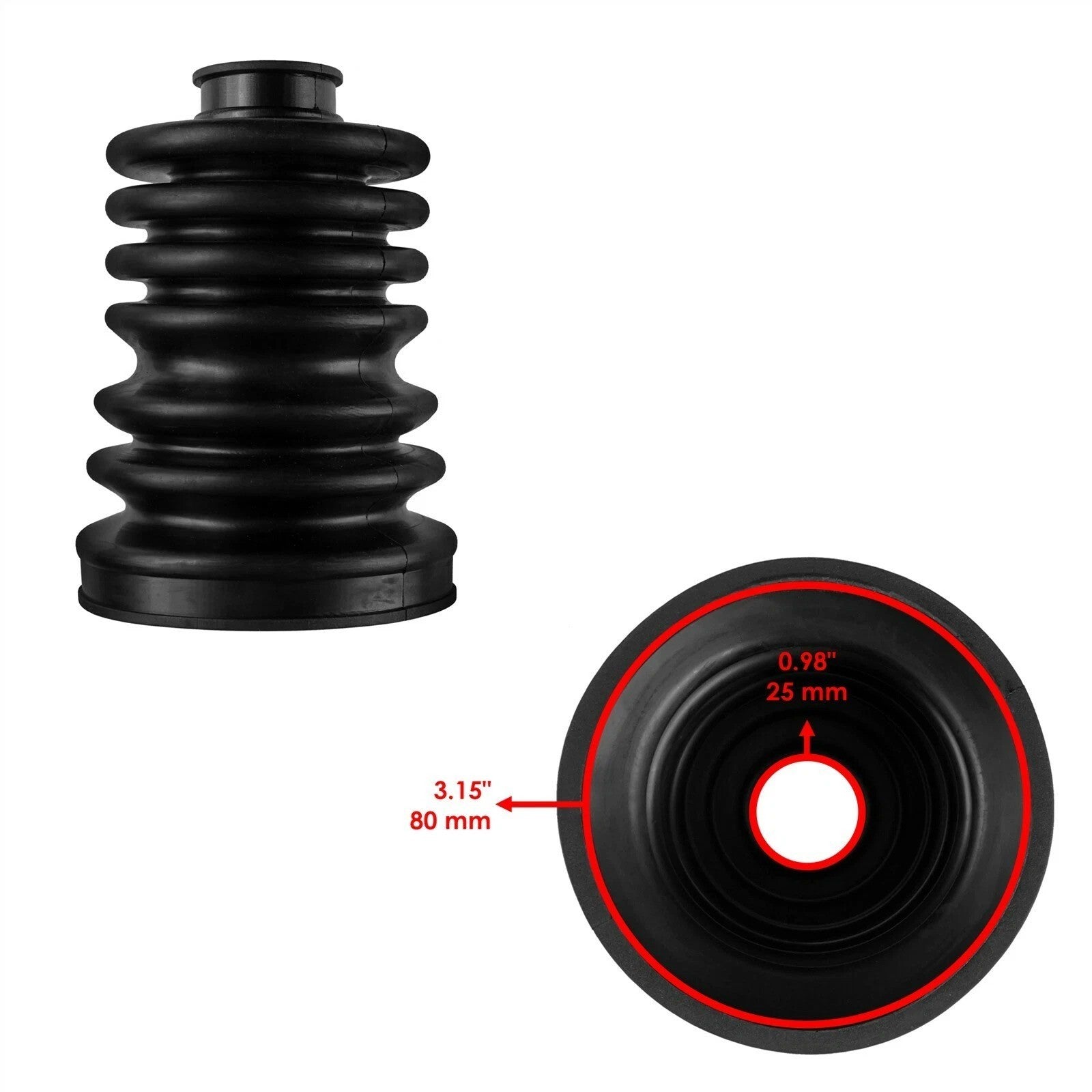 Fits John Deere XUV620i XUV625i Gas Rear Axle Inner Outer CV Boot Kit 2 Sets