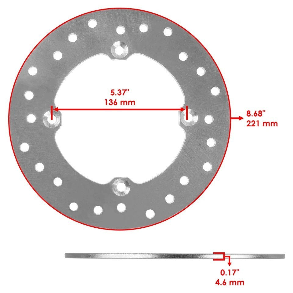Front Brake Disc Rotor for CanAm Maverick 1000 MAX DPS 2014 2015 2016 2017 2018