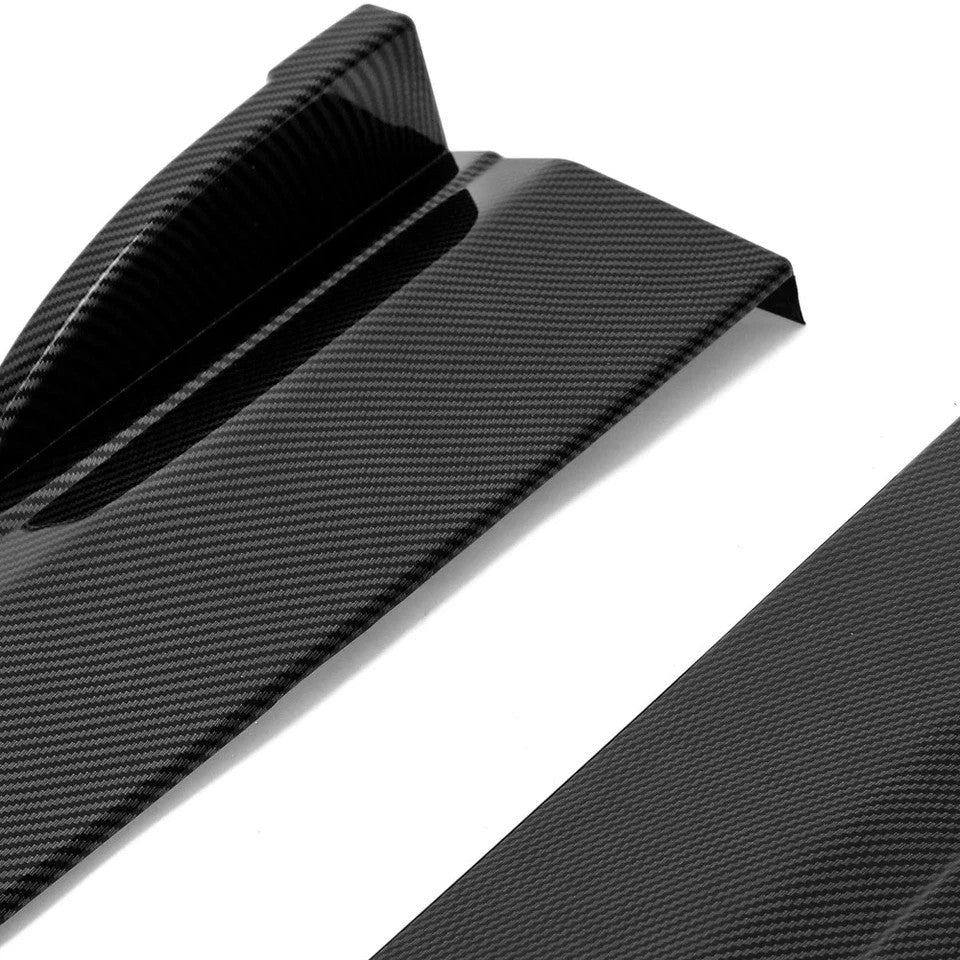 For 15-23 Dodge Charger SRT One-Piece Carbon Fiber Look Side Skirt Rocker Panels