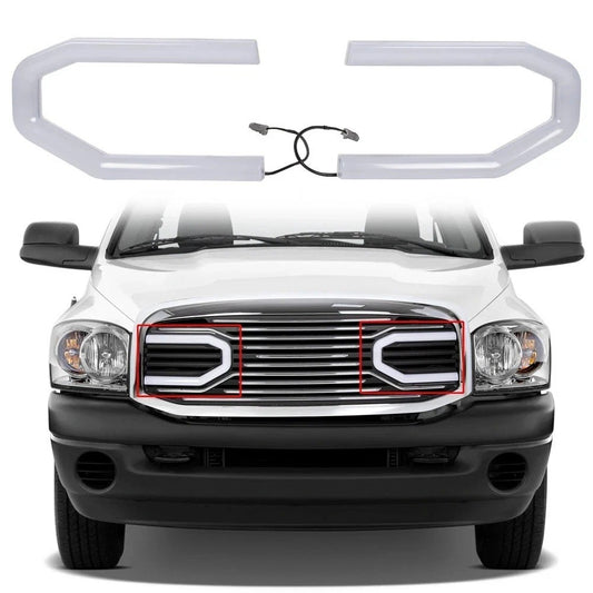 Pair LED Front Hood Grille Lights For 2006 06-09 Dodge RAM 2500 06-08 1500