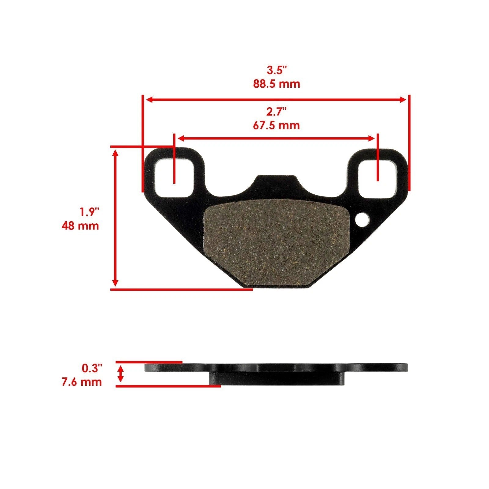Front And Rear Brake Pads for Polaris RZR 170 2009 2010 2011 2012 2013 2014-2016