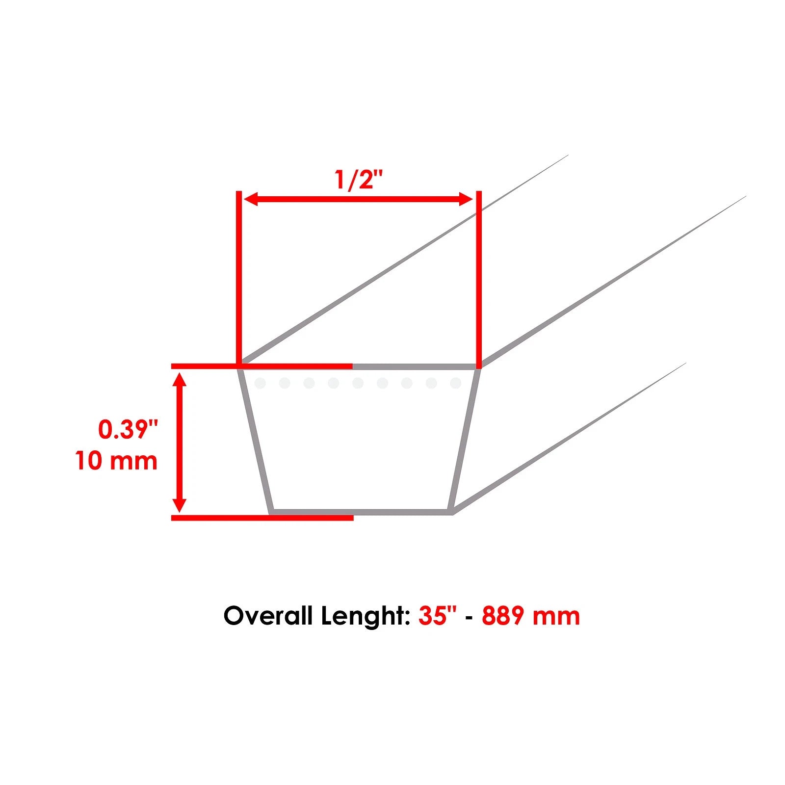 954-05040 754-0241  754-0241-352 Drive Belt For Troy-bilt 42T 42X 42B 36T 36B