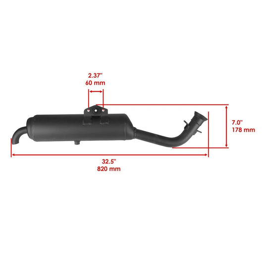 Exhaust Muffler For Yamaha 1HP-E4703-00-00 3B4-W1471-10-00