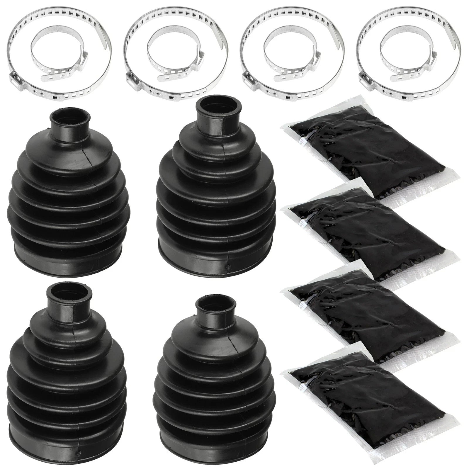 2 Rear Axle Inner Outer CV Boot Kit Fits Polaris Sportsman 400 4x4 2011-2014
