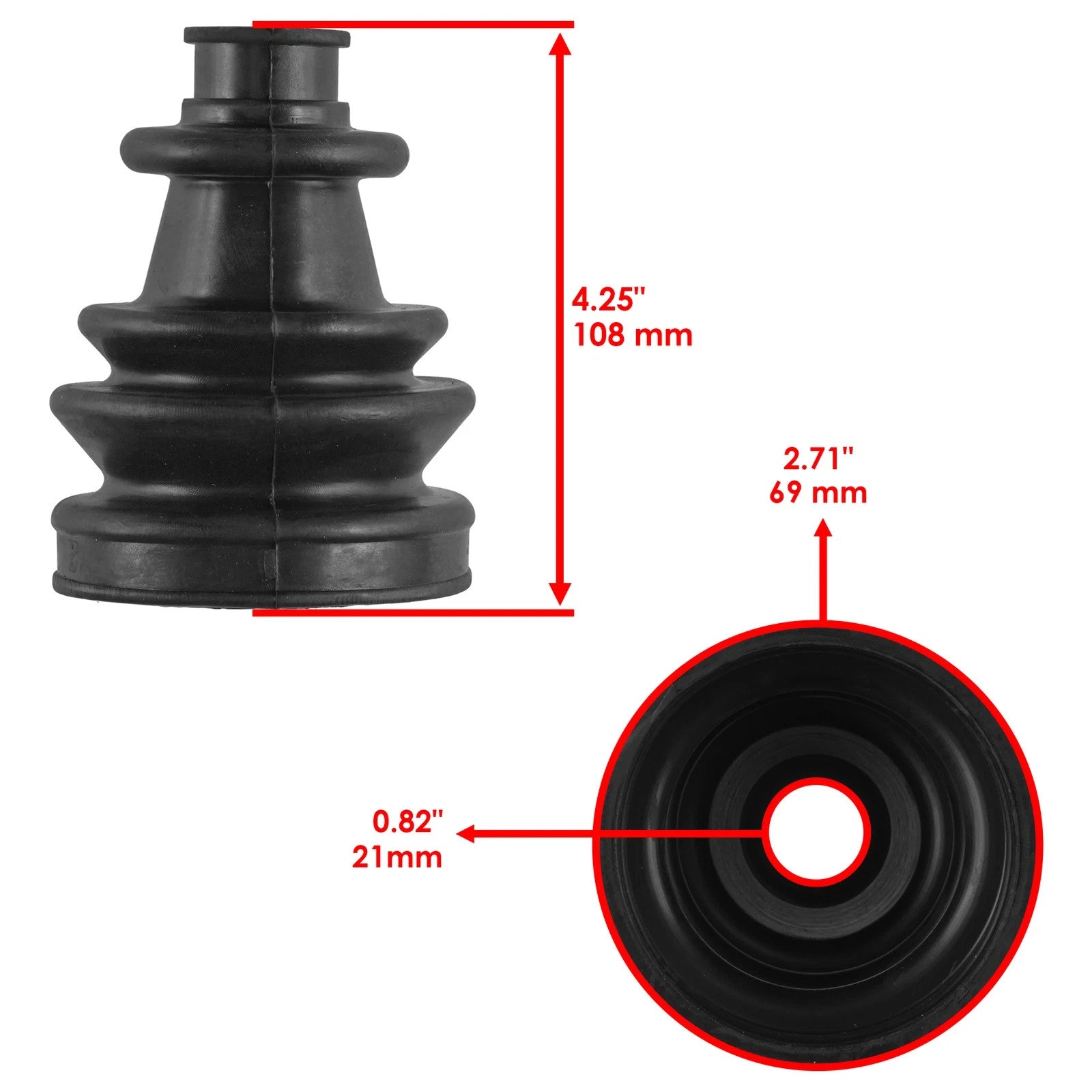 Caltric Front CV Axle Boots For Polaris Ranger 570 EFI 2014-2017 Right/Left