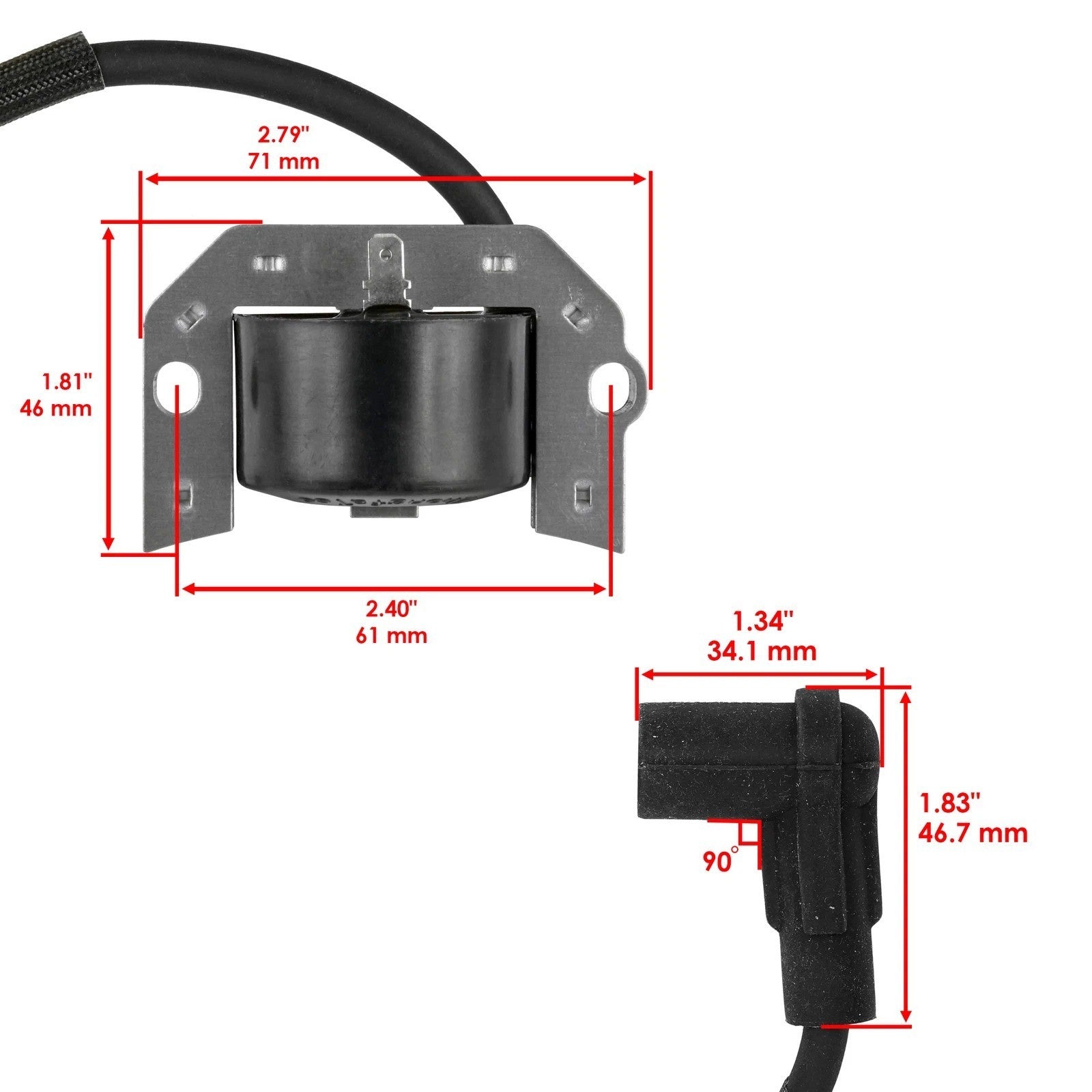 Ignition Coil fits John Deere X500 X534 Serial Number ( - 060000) MIA11064